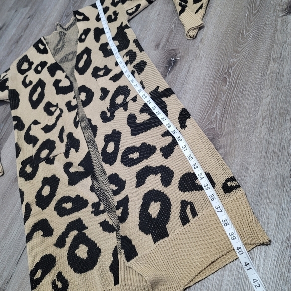 Leopard long cheetah cardigan sweater - Picture 4 of 8